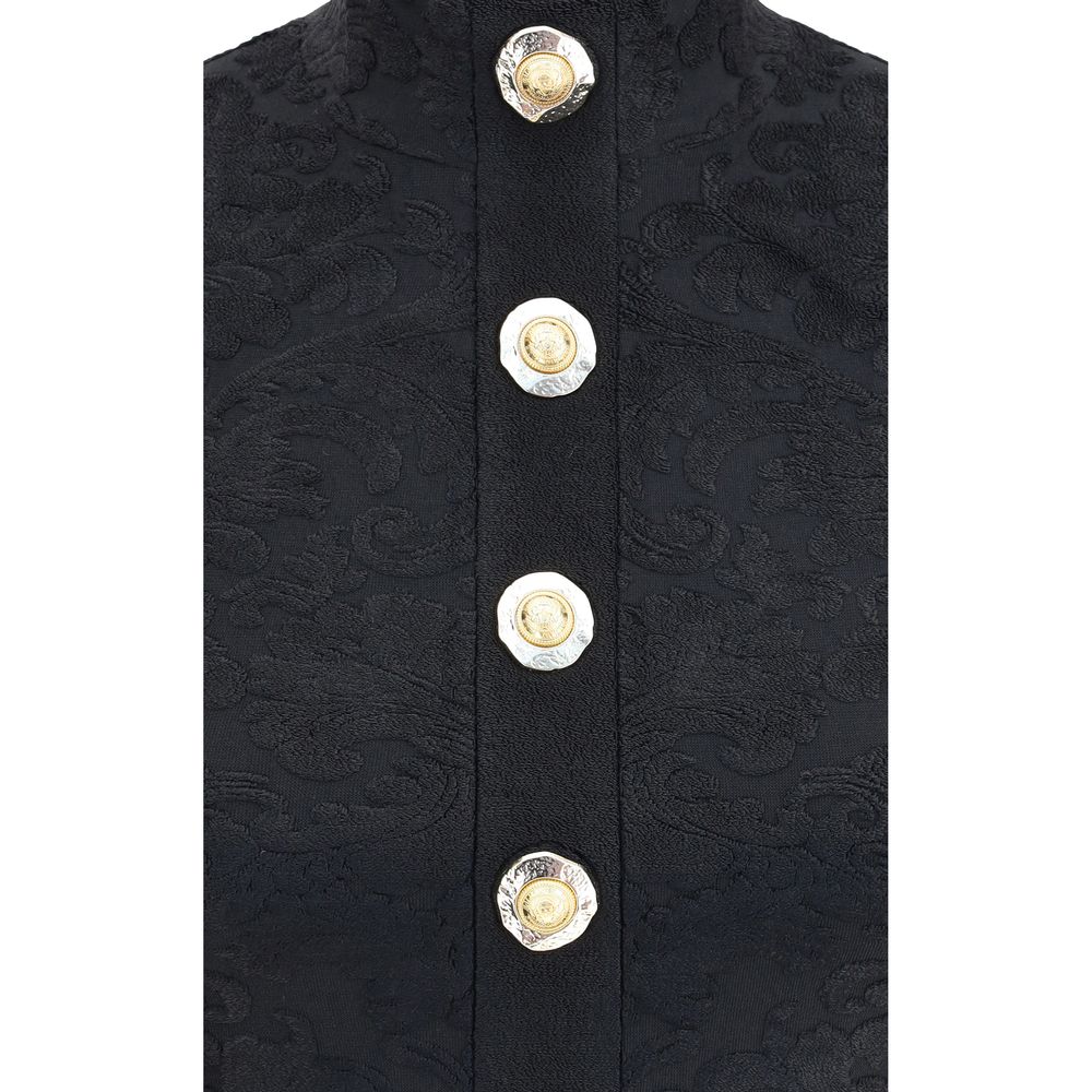 Balmain Black Viscose Top